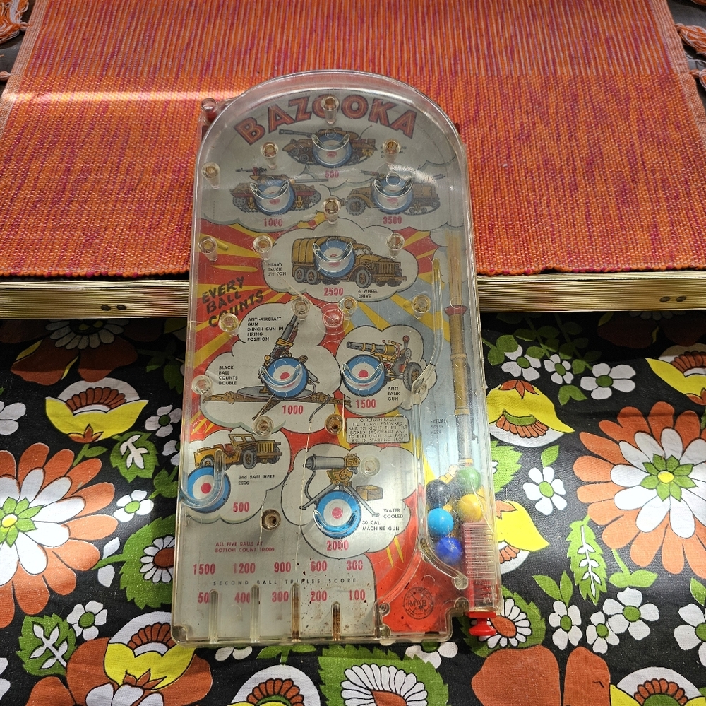 Vintage Bazooka Tabletop Pinball Game